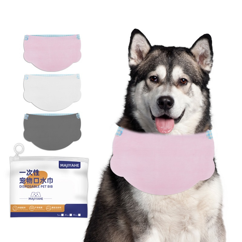 MAJIYAHE Disposable Pet Bib For Dogs No Rinse Cooling Scarves Sublimation Pet Scarf Saliva Towel Dog Scarf Bandana