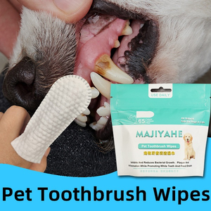 Pet Toothbrush Wipes Teeth Eye Ear Paw Cleaner Finger Wipes For Dogs Cats Tartar Cleaning Fresh Breath Pet Tooth Brush 