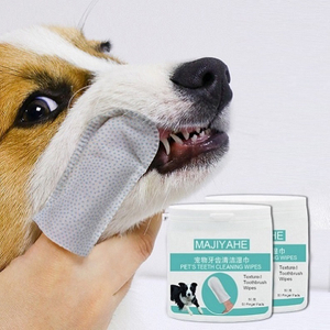 Pet Dental Wipes Pet Supplies Oral Hygiene Teeth Tartar Plaque Food Residues Cleaning Breath Freshing Finger Pads for Dog Cat 50 Pcs Pet Toothbrush