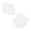 Disposable Baby Mittens and Socks Anti Scratch White Soft Nonwoven Newborn Baby Hand Foot Protect Gloves 