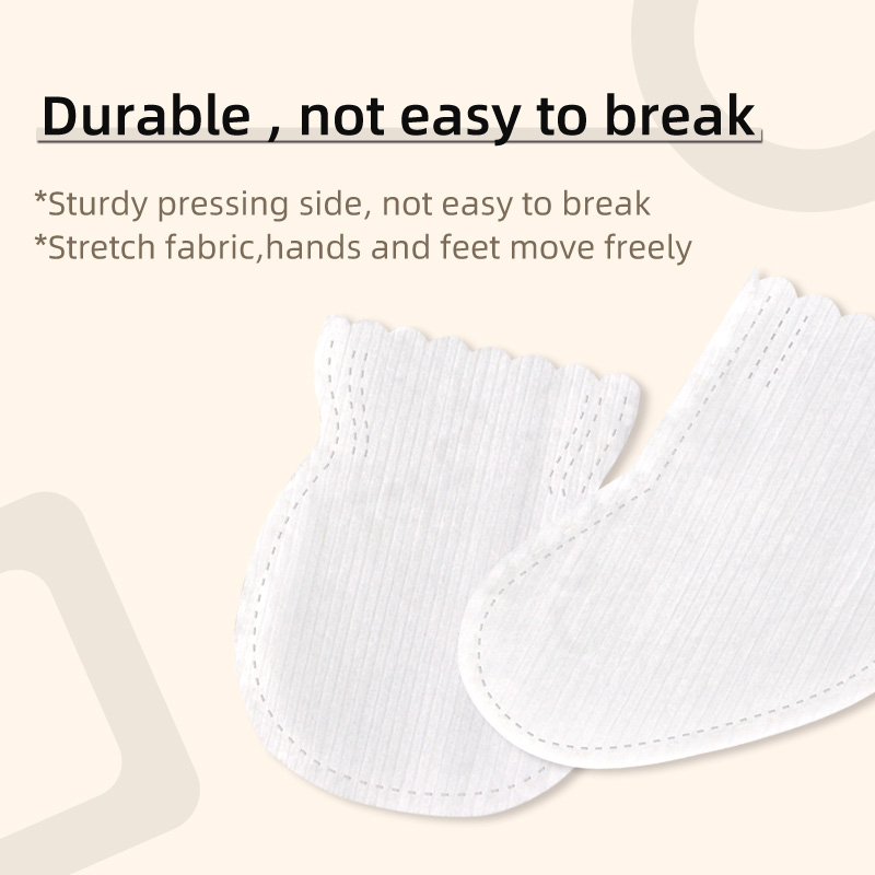 Disposable Baby Mittens and Socks Anti Scratch White Soft Nonwoven Newborn Baby Hand Foot Protect Gloves 