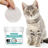  Pet Eyes Wipes Dog Cat Tear Stain Cleaning Wipes Pet Paw Cleaner Tear Eye Stain Remover Round Wet Pads 