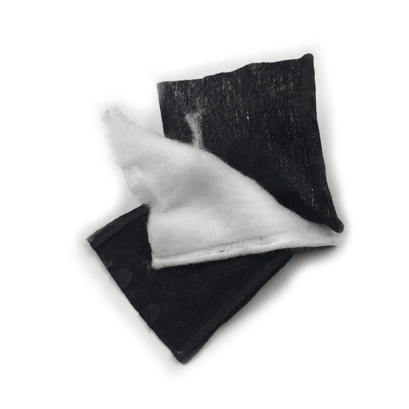 Three layer bamboo charcoal fiber square makeup remover cotton pads bamboo charcoal pads