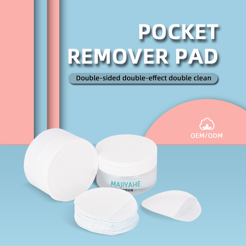 Pocket Cotton Pad Disposable Round Peeling Finger Cotton Pads For Face Exfoliating Facial Make Up Remover Pads