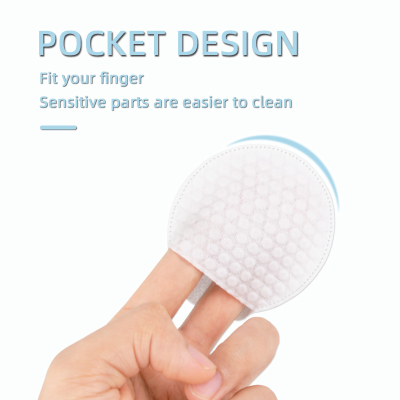 Pocket Cotton Pad Disposable Round Peeling Finger Cotton Pads For Face Exfoliating Facial Make Up Remover Pads
