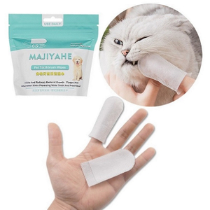 Pet Finger Wipes for Pet Ear Dental Eyer Cleaning Multifunctional Plain Dog Cat Wipes