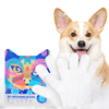 2pcs Pet Grooming Glove for Dog Cat Pearl Pattern White Non Woven Wash Free Diposable Pet Bath Spa Masage Gloves Pet Wet Wipe Gloves