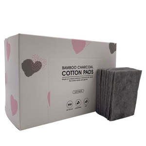 Factory Direct Cosmetic Facial Cleaning 100% Cleansing Bamboo Charcoal Cotton Pads